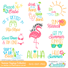 Download Summer Sayings Svg Files Bundle For Cricut Silhouette Cameo