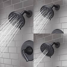 Choose from various popular finishes, like oil rubbed bronze, brushed nickel, chrome or explore beautiful niche styles, like venetian bronze, all from the most trusted names in the industry. Pfister Ladera Single Handle 3 Spray Tub And Shower Faucet In Matte Black Valve Included 8p8 Ws2 Lrsb The Home Depot In 2021 Shower Tub Shower Heads Tub And Shower Faucets
