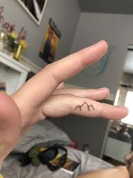 Super Cute And Simple Stick N Poke Tattoo Idea Sticknpoke Mountaintattoo Poke Tattoo Stick Tattoo Stick Poke Tattoo