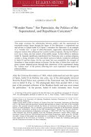 Ne manquez pas l'épisode la carte au trésor de mia. Pdf Wonder Nuns Sor Patrocinio The Politics Of The Supernatural And Republican Caricature