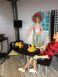 Barbie Doll Furniture 3 Piece Group Table 2 Chairs Suitable For Diorama Or Display By Artbyjillbrown On Etsy Wedding Doll Barbie Dream Doll Furniture