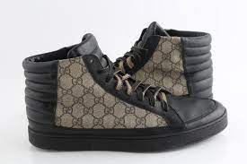 Gucci Multicolor Gg Supreme High Top Sneakers Shoes Leprix