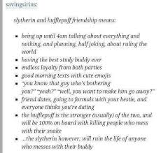 Image Result For Slytherpuff Friendships Slytherin And Hufflepuff Harry Potter Hufflepuff Harry Potter Universal