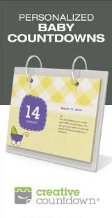 A Personalized Countdown To Baby Makes A Unique Gift Build Yours Today With Creative Countdown Baby Countdown Countdown Calendar Countdown