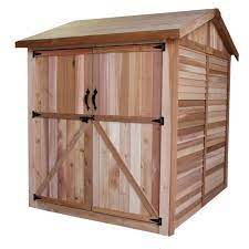 Free easy plans anyone can use to build their own shed for under $260!. Outdoor Living Today 6 Ft X 6 Ft Western Red Cedar Maximizer Storage Shed Max66 The Home Depot