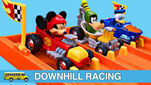 Mickey and the roadster racers. Mickey Mouse Roadster Racers Teaching Colors For Kids Hot Wheels Toys Downhill Racing For Children Youtube