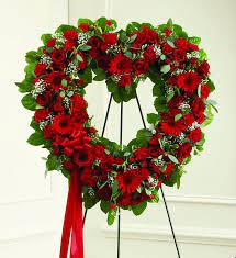 Alphabetically by price low to high by price high to low by popularity. Red Sympathy Heart Wreath Avas Flowers