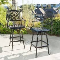 Set of 4/2 metal vintage industrial bar stool breakfast chair backrest kitchen. Metal Bistro Bar Stools Wayfair