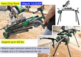 Hitachi Uu240f Heavy Duty Portable Miter Saw Stand Miter Saw Mitre Saw Stand Sliding Compound Miter Saw