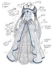 Designed the dress myself~ :] i dipped the paper into coffee and burnt it for fun xd. Pin By Gaelle Deliens On Anime Fashion Design Sketches Fantasy Clothing Historical Dresses