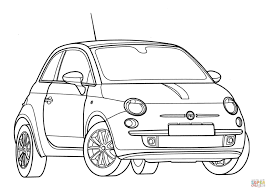 Fiat 500 Coloring Page Free Printable Coloring Pages Fiat 500 Coloring Pages For Kids Fiat