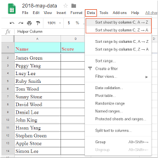 If the column is too long, you can use ctrl+shift+down arrow to select the whole the same trick will also work in google spreadsheet. How To Sort Full Names By Last Name In Google Sheets