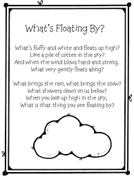What S Floating By Cloud Poem Poetry For Kids Kindergarten Poems Preschool Weather