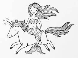 Cool2bkids has a collection of unicorn coloring pages that are easy and relaxing. Inktober Day 3 A Mermaid Riding A Unicorn Side Saddle Of Course Why Not Illustration Il Mermaid Coloring Pages Mermaid Coloring Coloring Pages Mermaid