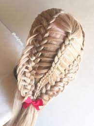 Feather Braid Into Half Loop Braids Feather Braid Braids Girl Hairstyles