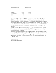 Registration Report