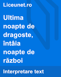 Titlul romanului ultima noapte de dragoste, intaia noapte de. Ultima Noapte De Dragoste Intaia Noapte De Razboi De Camil Petrescu Liceunet Ro
