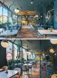 Design Detail Room Dividers In This Restaurant Help To Define The Seating Areas Modern Restaurant Design Modern Restaurant Restaurant Interior Design
