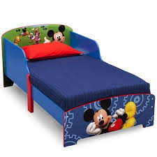 Delta Children Disney Mickey Mouse Wooden Toddler Bed Blue Walmart Com In 2020 Wooden Toddler Bed Toddler Bed Toddler Car Bed