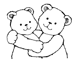 Black And White Kids Hug Clipart Two Friends Hugging Clipart Clipart Panda Free Clipart Images Teddy Bear Coloring Pages Bear Coloring Pages Free Clip Art