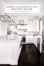 simple valentine's day kitchen decor