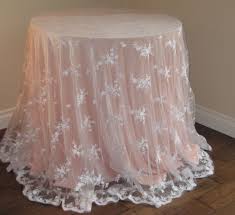 White Lace Table Overlay Tablecloth 90 Round Lace Tablecloth Wedding Lace Table Pink Tablecloth