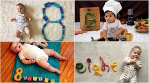 Dress the baby and the fun begins! 8th Month Baby Photoshoot Ideas At Home Eighth Month Milestone Photo Ideas At Home Youtube