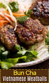Bun Cha Vietnamese Meatballs Recipe Pork Recipes Recipes Asian Recipes