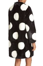 Black And White Polka Dot Fur Coat Kate Spade New York Polka Dot Faux Fur Coat Nordstrom Fur Coat Coat Faux Fur Coat
