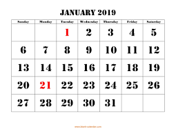January 2019 Calendar Printable Free Printable Calendar Template Monthly Calendar Printable Calendar Printables