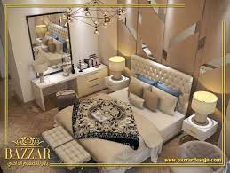 غرفه نوم باللون البيج مع ارضيات باركيه واضاءه عاليه وتصميم مميز وعصري beige bedroom with parquet flooring high light distinctiv classic bedroom bedroom bed