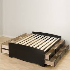 Prepac Sonoma Black Tall Queen Bookcase Platform Storage Bed Bbq 6212 Kit