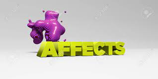 AFFECTS - 3D Rendered Colorful Headline Illustration. Can Be Used For An  Online Banner Ad Or A Print Postcard. Stock Photo, Picture And Royalty Free  Image. Image 66370061.