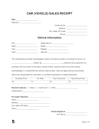 Retailing is changing fast for many car dealers—and their bottom lines. Free Car Vehicle Sales Receipt Template Pdf Word Eforms