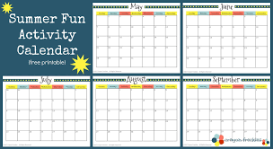 Online calendar is a place where you can create a calendar online for any country and for any month and year. 25 Summer Activities And Free Printable Calendar Free Printable Do Play Learn Kids Calendar Printable Calendar Template Summer Calendar Printable