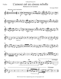 Bizet Habanera From Carmen Violin Sheet Music Sheet Music Trumpet Sheet Music