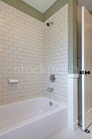 Will also use redgard on the durock backers. Simple White And Green Bathroom Interior With Tile Walls And Tub Stock Photo C Iriana88w 7125206 Stockfresh