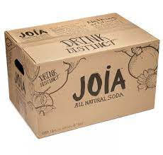 joia all natural soda in 2021 box packaging design corrugated box design carton design