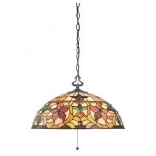Ceiling lamp decoration pendant lamp table lamp luxury antiques floral pattern home decor. Tiffany Style Ceiling Pendant With Floral Glass Shade
