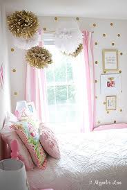 Little Girl S Room Decorated In Pink White Gold 11 Magnolia Lane Pink Girl Room Girly Room White And Gold Decor