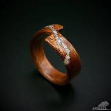Wood Ring Mahogany And Sea Shells Inlay Women S Wood Ring Bentwood Ring Wood Wedding Ring Wood Wedding Band Engagement Ring Wood Band Wood Rings Wood Rings Women Wood Wedding Band