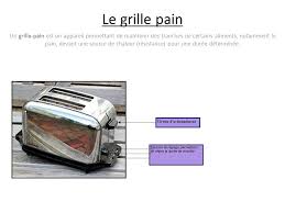 Le Grille Pain Un Grille Pain Est Un Appareil Permettant De Maintenir Des Tranches De Certains Aliments Notamment Le Pain Devant Une Source De Ppt Video Online Telecharger