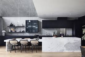 modern kitchen concrete backsplashes