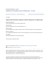 Glyphosate-Resistant Soybean Cultivar Response to Glyphosate
