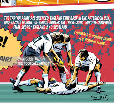 As nicola sturgeon warns them not to be 'racist'. Paul Gascoigne Canvas Print Poster Photo England Volley Vs Scotland Euro 96