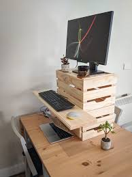 This kit allows you to build a desk that can be set in a standing or sitting configuration. 3 Standing Desk Converter Ideas For Your Wfh Set Up Ikea Hackers