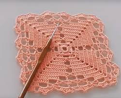 Kare Motifli Dantel Masa Ortusu Yapimi Tig Isleri Dantel Orgu