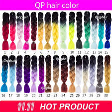 Hair Extension 60 Color Ombre Expression Two Tone Kanekalon