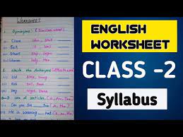 2016 · 54.75 mb · 10,279 downloads· english. Class 2 English Syllabus With Worksheet Youtube