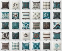 Black And White Pillows On Brown Couch Teal Blue Dark Chocolate Grey Brown Throw Pillow Mix And Match Etsy In 2020 Brown Living Room Decor Blue Throw Pillows Brown Throw Pillows